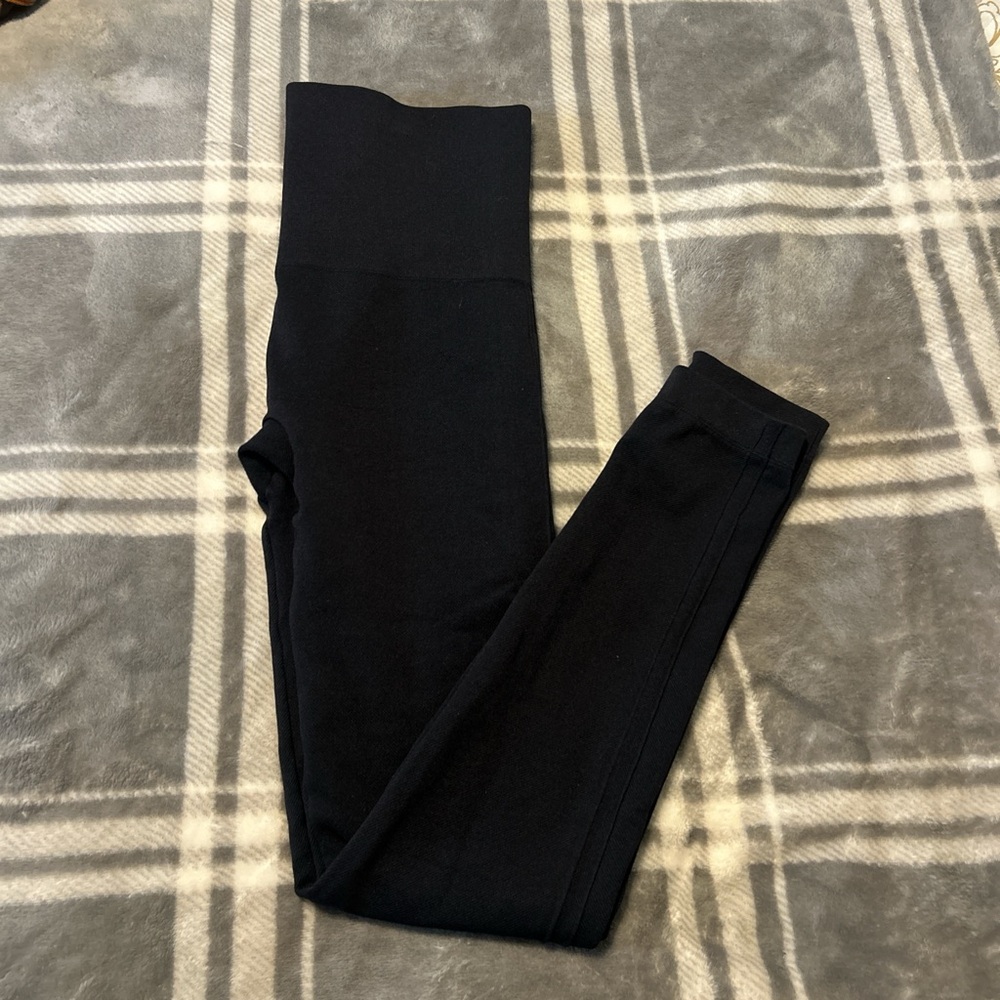 SPANX Black Leggings Med High Waisted